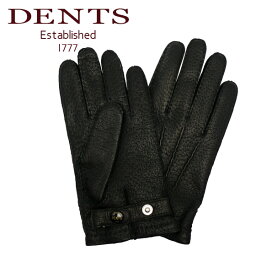 デンツ　手袋（メンズ） dents デンツ ペッカリー 手袋 メンズ レザー グローブ 革 防寒 15-1564 BLACK ギフト・のし可