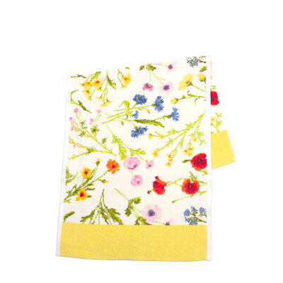 【ポイント5倍 2/1 0時-】フェイラー ハンドタオル 37cm×80cm Flower Meadow ・イエロー FEILER Chenille Guest Towel ギフト・のし可
