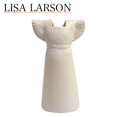【クーポン4種あり】リサラーソン 花瓶 ドレス ホワイト ワードローブ 1560403 リサ・ラーソン LisaLarson(Lisa Larson)Clothes /Wardrobe Dress 花器・フラワーベース・陶器置物・北欧・オブジェ