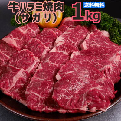 送料無料!味付け無し 牛 ハラミ 焼肉(サガリ)1kg(500g×2P)4人〜6人前 バーベキュー用 美味しい ホットプレート 焼肉1kg 牛肉 お徳用 お弁当 おかず お土産 激安 訳あり商品 メガ盛り お誕生日 お祝いの1品に。お歳暮 お中元 の御礼 文化祭等に。