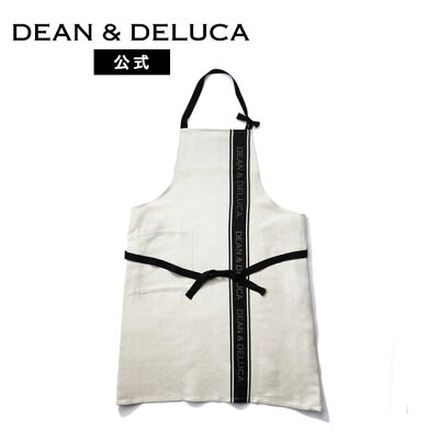 ディーンアンドデルーカ ジャガードエプロン (ブラック×ナチュラル) DEAN&DELUCA プレゼント ギフト 実用的 キッチン用品 女性 ユニセックス カフェエプロン シンプル おしゃれ 父の日