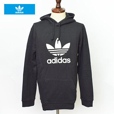 adidas originalsアディダス オリジナルス【DT7964】TREFOIL HOODIE BLACKトレフォイル フーディー ブラックメンズ 長袖 パーカー