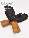 グローブス　手袋（メンズ） グローブス　　gloves 革手袋 メンズ CA741 ダークブラウン ラムレザーグローブ イントレチャート 編み込み イタリア製 カシミアニット裏 贈り物 でらでら 公式