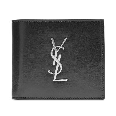 サンローラン Saint Laurent サンローランイーストウエストYSLメタルロゴビルフォールドウォレット 財布 メンズ 男性 インポートブランド ユニセックス