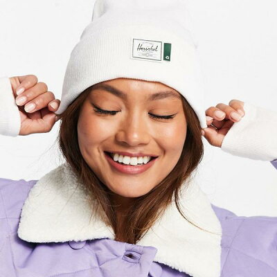 ハーシェルサプライ Herschel Supply Co Herschel SupplyCo。エコエルマー分厚いニットビーニーオフホワイト 帽子 レディース 女性 インポートブランド