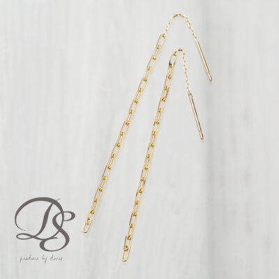 k18 18k 18金 ゴールドピアス 長角状のデザインチェーン アメリカンピアス K18 ピアス チェーン pierce プレゼント レディース【送料無料】 DEVAS ディーヴァス