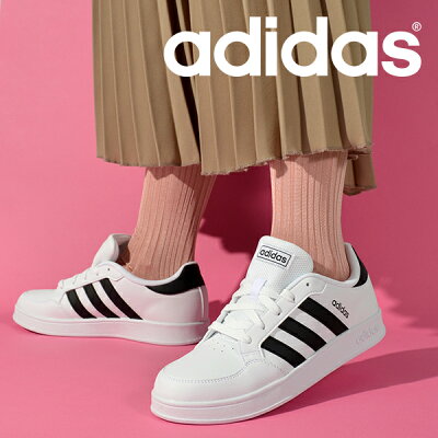 30%off 送料無料 アディダス スニーカー レディース adidas COREBREAK K ローカット カジュアル シューズ 靴 FY9506 FY9507 ブラック ホワイト 黒 白