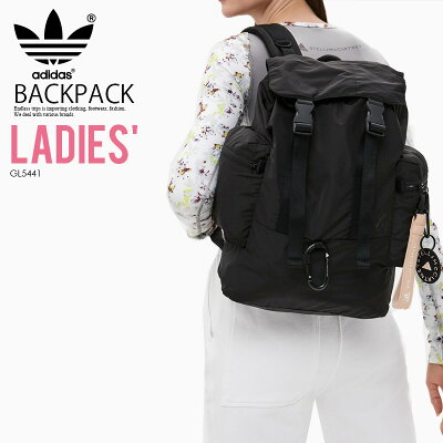 【希少! 大人気!】 adidas by STELLA McCARTNEY (アディダス バイ ステラマッカートニー) BACKPACK (バックパック) レディース デイバッグ リュック BLACK (ブラック) GL5441 ENDLESS TRIP エンドレストリップ