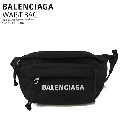【大人気! 希少! 】 BALENCIAGA (バレンシアガ) WHEEL BELTPACK S (ホイール ベルトパック) レディース ウエストバッグ ボディバッグ ショルダーバッグ BLACK/NAVY (ブラック/ネイビー) 569978 HPG1X 1090 エンドレストリップ