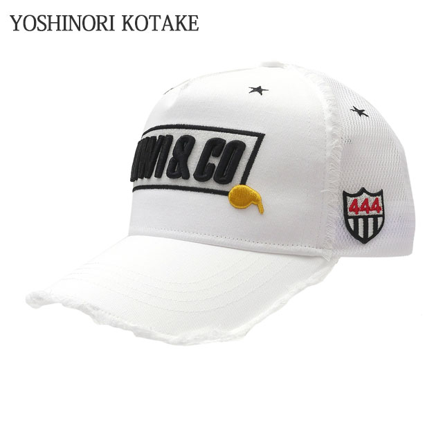 ヨシノリコタケ 新品 ヨシノリコタケ YOSHINORI KOTAKE x キウィアンドコー KIWI&CO. TWILL MESH CAP キャップ WHITE ホワイト 白 メンズ 39ショップ