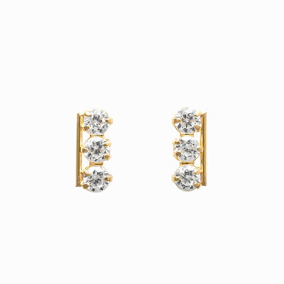 ピアス レディース キュービックジルコニア K10 イエローゴールド 10k 10金 【BLOOM ブルーム】 プレゼント 贈り物 ギフト 20代 30代 40代 50代 60代 ジュエリー