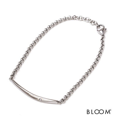 ブレスレット メンズ ダイヤモンド ステンレス ファインスティール ペア アレルギー対応 【BLOOM ブルーム】 プレゼント 贈り物 ギフト 20代 30代 40代 50代 60代 ジュエリー