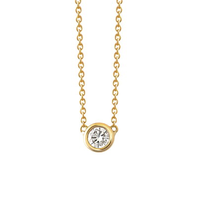 【 WEB限定商品 】 ネックレス レディース ダイヤモンド シンプル K18 イエローゴールド 18k 18金 一粒 0.2カラット 【 ESTELLE エステール 】 プレゼント 贈り物 ギフト 記念日 誕生日 ジュエリー