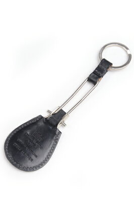 ホワイトハウスコックス Whitehouse Cox S8490 靴ベラ式キーホルダー ブラック ブライドルレザー 折り畳み式キーフォブ型シューリフト