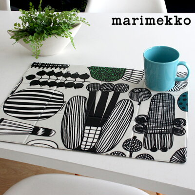 マリメッコ ( marimekko ) オイルクロス ランチョンマット PUUTARHURIN PARHAAT ( プータルフリン パルハート )Oilcloth placemat .