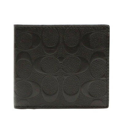 【いつでもP2倍】コーチ COACH 折り財布 f75363blk | 二つ折り 小銭入れ ウォレット サイフ さいふ 財布 カード 収納 多い メンズ かっこいい おしゃれ オシャレ シンプル コンパクト スリム 使いやすい ブランド 本革 アウトレット