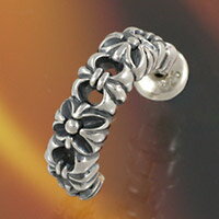 ゆりの紋章 ユリ クロス フープピアス シルバーピアス シルバー925 ピアス 18金ポスト メンズアクセサリー レディースアクセサリー 男性用 女性用 男女兼用 シルバーアクセサリー キャッチ付き 18kポスト プレゼントに人気 送料無料