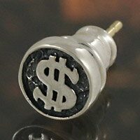 【サマーセール開催中】【全品10〜30%OFF】ロック $マーク シルバーピアス メンズアクセサリー 男性用 ユニセックス シルバーアクセサリー 18kポスト K18ポスト 送料無料