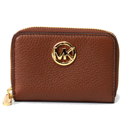 マイケルコース キーケース MICHAEL KORS レザー フルトン ジップ アラウンド コインケース ブラウン 35F8GFTZ6L【ブランド 新品 送料無料 誕生日 記念日 お祝い プレゼント 正規 人気 レディース 安心 保証 ギフト 10倍 OUTLET 包装 即日発送 代引無料 】
