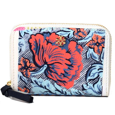 トリーバーチ 小物 TORY BURCH コーティングレザー カーリントン 花柄 フラワー フローラル ジップ キーリング付き コインケース 小銭入れ マルチ 55362【ブランド 新品 送料無料 誕生日 記念日 お祝い プレゼント 正規 人気 安心 保証 包装 即日発送 代引無料 】