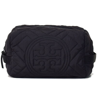トリーバーチ 小物 TORY BURCH ナイロン フレーミング キルティング ロゴ コスメティックケース コスメポーチ 化粧ポーチ ブラック 55322【ブランド 新品 送料無料 誕生日 記念日 プレゼント 正規 人気 レディース 安心 保証 ギフト 10倍 OUTLET 包装 即日発送 代引無料】