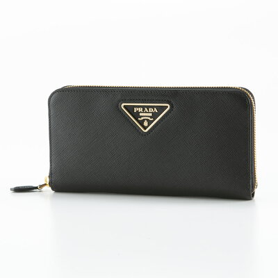 【3月18日-21日限定★クーポン配布中】プラダ PRADA 長財布 SAFFIANO TRIANGOLO-レザー ロゴ ラウンド/NERO O 1ML506-2DKY ギフトラッピング無料