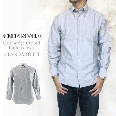 Individualized Shirts CAMBRIDGEOXFORD STANDARD FIT GREY インディビジュアライズドシャツ ケンブリッジオックスフォード グレー グレイ スタンダードフィット ボタンダウン メンズ〔FL〕】