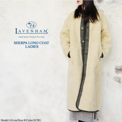 【SALE品交換・返品不可】ラベンハム シェルパ ロングコート ボア ラブンスター レディース 20秋冬 LAVENHAM SHERPA LONG COAT BOA LAVENSTER LADIES 20FWエクリュ/ホワイト S/M/L