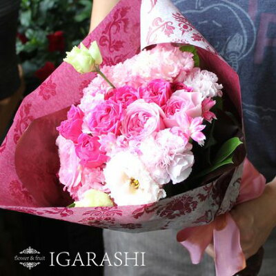 【300円LINEお友だちクーポン】 【 ブーケ風 花束 】 花 誕生日 プレゼント 結婚記念日 バラ ギフト フラワー お祝い お見舞い 退職祝い あす楽 ピンク 花屋