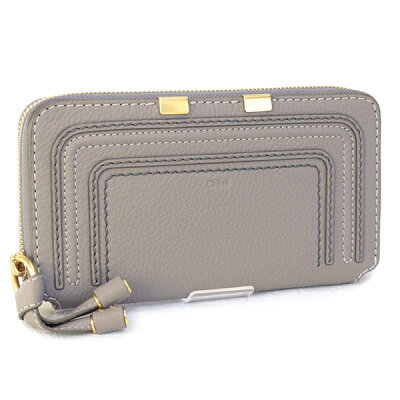 【在庫一掃セール】クロエ Chloe 財布 ラウンドファスナー長財布 MARCIE カーフ グレー (CHC10UP571161 053 CASHMERE GREY)【あす楽対応】