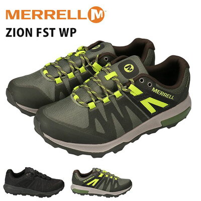 【30%OFF】メレル ザイオン FST WP 防水 スニーカー メンズ ローカット 25.5cm〜27.0cm MERRELL ウォータープルーフ ブラック オリーブ 蒸れにくい 防滑 ハイキング トレイル シューズ アウトドア J035335 J035331 靴 2020年秋冬【2009】【サーチ】