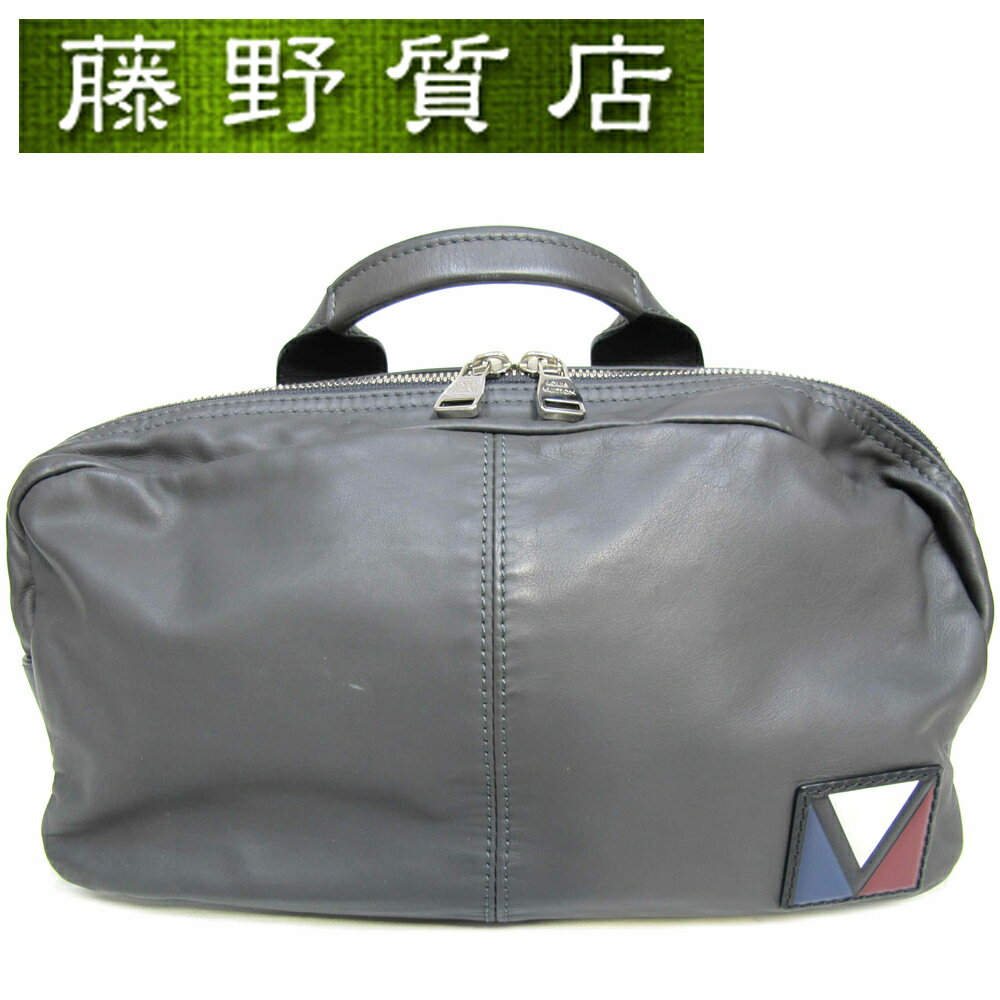 ウエストバッグ ルイヴィトン LOUISVUITTON Vライン ファストクロス ボディバッグ ウエストバッグ アスファルト グレー カーフ 8178