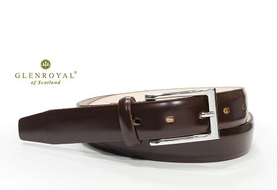 GLENROYAL / グレンロイヤル ベルト●DRESSY CALF LEATHER BELT ベルト DARK BROWN 06-5608-DARK BROWN ブラウン ( ステッチ無し )ドレッシーカーフレザーベルト/メンズ/革製 【楽ギフ_包装】【あす楽対応】