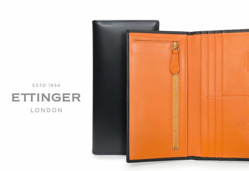 英国ブランド「ETTINGER」の牛革財布❗️ 折り財布 小物 メンズ 本物の販売
