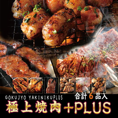 焼肉セット【送料無料】名店ふたごの「極上焼肉PLUS」全6品 ハラミ増量の新セット誕生!はみ出たいハラミやとろけるホルモンや極上カルビが入った1kg以上のメガ盛りセット 在宅応援!