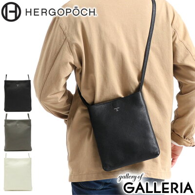 もれなく選べるWノベルティ 【正規取扱店】 エルゴポック ショルダーバッグ HERGOPOCH 斜めがけ 小さめ ミニショルダー 縦型 革 本革 スリムショルダー TC Series トッカベーネ メンズ レディース TC-SSL