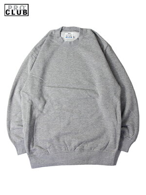 【インポート】PRO CLUB 9oz COMFORT CREW NECK SWEAT gray プロクラブ 9オンス コムフォート クルーネック スウェット トレーナー グレー