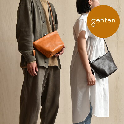 【ゲンテン公式】 genten ゲンテン バッグ レディース 山羊革 ショルダーバッグ 日本製 ゴートベーシック ミニショルダーバッグ 44115 (42410)