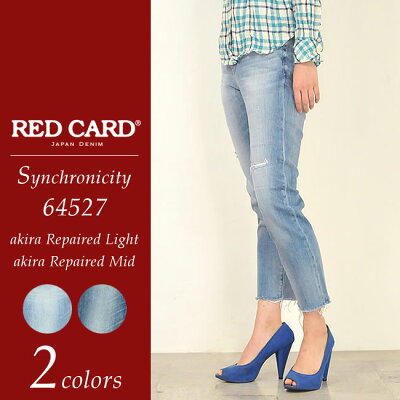 SALEセール10%OFF レッドカード RED CARD Synchronicity Repaired シンクロニシティ リペア クラッシュ クロップドデニムパンツ 64527