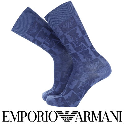 EMPORIO ARMANI エンポリオ アルマーニ 日本製 綿混 ベア&EAリンクス クルー丈 メンズ カジュアル ソックス 靴下 男性 メンズ プレゼント 無料ラッピング 贈答 ギフト 02342320 公式ショップ 正規ライセンス商品
