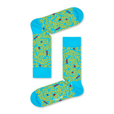 Happy Socks ハッピーソックス【Limited】 Happy Socks × Keith Haring ( キース・ヘリング )UNTITLED ( アンタイトル )クルー丈 綿混 ソックス 靴下ユニセックス メンズ & レディス プレゼント 贈答 ギフト1A417012ポイント10倍