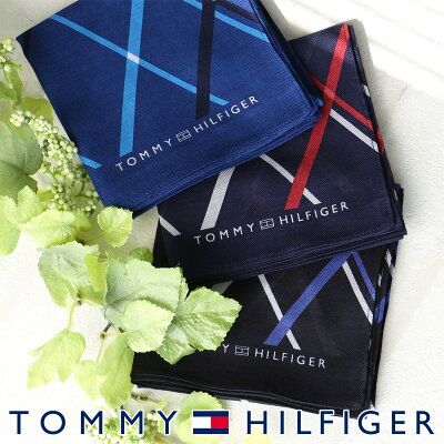【メール便全国190円】TOMMY HILFIGER|トミーヒルフィガー 無料 トミー ブランド ラッピング OKダイアゴナルチェック柄 ハンカチ2582-135男性 メンズ プレゼント 贈答 ギフトポイント10倍