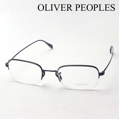 【OLIVER PEOPLES】 オリバーピープルズ メガネ 伊達メガネ 度付き ブルーライト カット 眼鏡 OV1199 5251 RUSHTON Made In Italy ハーフリム ブラウン系