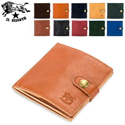 【お盆もあす楽】イルビゾンテ Il Bisonte 二つ折り財布 C0508 P PORTAFOGLIO 財布 コンパクト レザー 革 牛革 イタリア プレゼント おすすめ あす楽