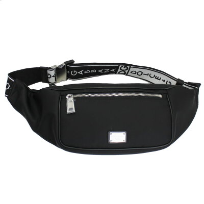 ドルチェ&ガッバーナ バッグ メンズ DOLCE&GABBANA ウエストポーチ ボディバッグ ロゴベルト ブラック/ホワイト ナイロン BM1495 B9I48 80999