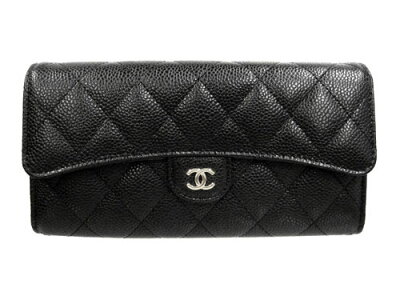 【新品・正規品・ギフト包装無料】CHANEL シャネル 財布 マトラッセ キャビアスキン 二つ折り長財布 AP0241 ブラック【新作・新品・正規品】シャネル財布 CHANEL財布 【シャネル サイフ】【楽ギフ_包装】【02P01Oct16】