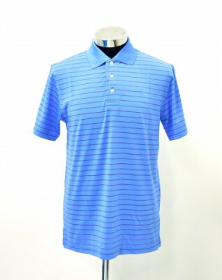 【新品】 BROOKS BROTHERS (ブルックスブラザーズ) ポリエステルブレンド ストレッチジャージー ミニストライプ ポロシャツ S LT.BLUE Performance Series パフォーマンスシリーズ STRIPE S/S POLO SHIRT 半袖