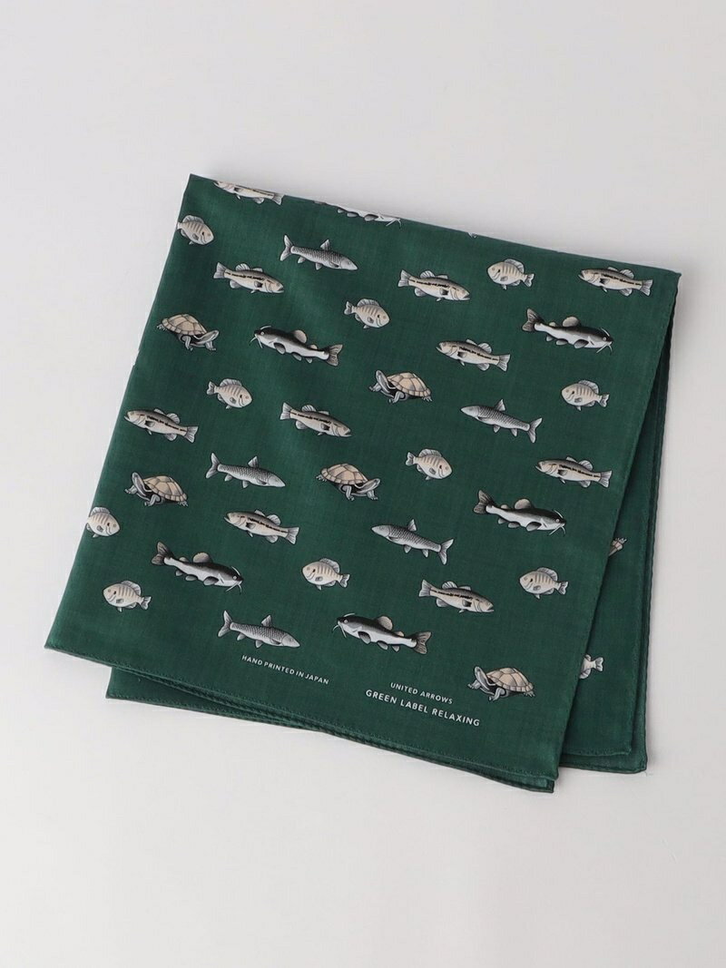ユナイテッドアローズ ハンカチ メンズ GLR*B/N フィッシュ ハンカチ UNITED ARROWS green label relaxing ユナイテッドアローズ グリーンレーベルリラクシング ファッション雑貨 ハンカチ・ハンドタオル グリーン オレンジ ネイビー[Rakuten Fashion]