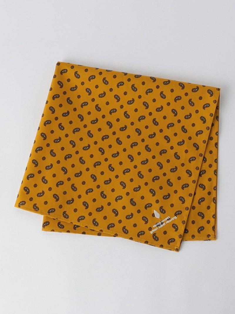 ユナイテッドアローズ ハンカチ メンズ GLR モダン ハンカチ UNITED ARROWS green label relaxing ユナイテッドアローズ グリーンレーベルリラクシング ファッション雑貨 ハンカチ・ハンドタオル イエロー ホワイト ネイビー ブルー[Rakuten Fashion]