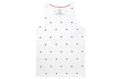 TOMMY HILFIGER LOGO ALLOVER TANK (09T3347/121:LAIT)トミーヒルフィガー/タンクトップ/ホワイト